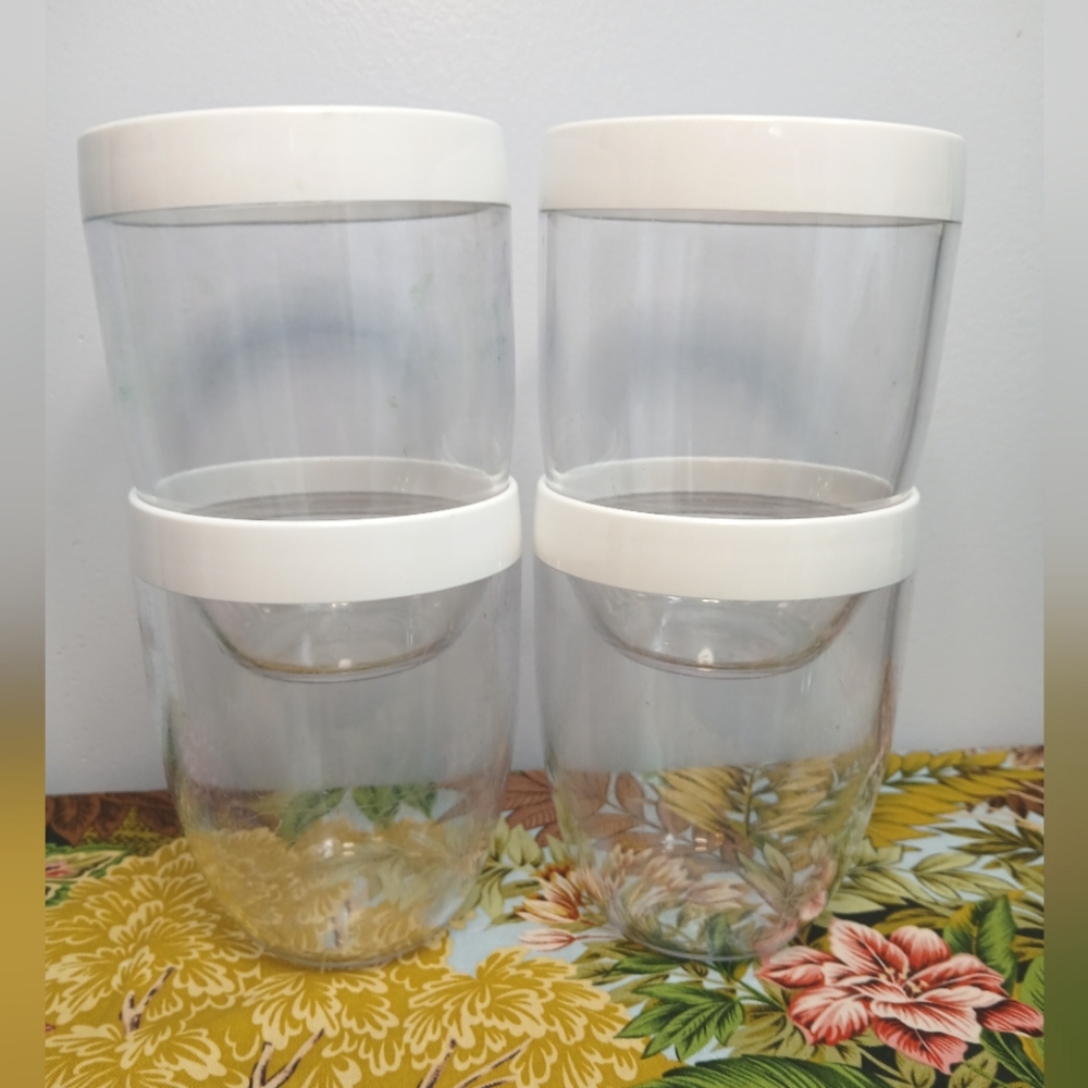 Tupperware 1 1/2 Cup (350 ml) Unbreakable Acrylic Drinking Glasses